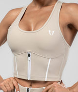 Shaping Tank Top - Off White - Firm Abs Fitness