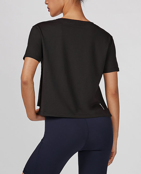 Lightweight Cropped T-shirt - Black